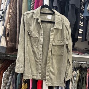 Anine bing Olive Green Button-Up jacket
